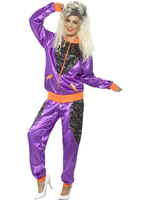 Retro Shell Suit Ladies Fancy Dress Costume