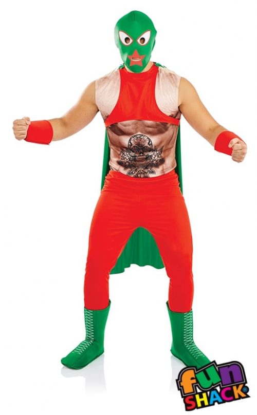 Mexican Wrestler Men's Fancy Dress Costume