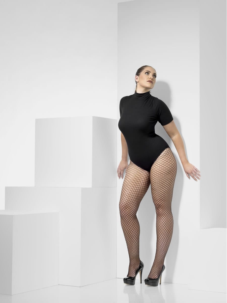 Lattice Net Tights Plus Size