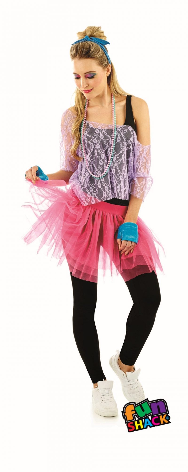 80's Lace Tutu Kit Ladies Ladies Fancy Dress Costume