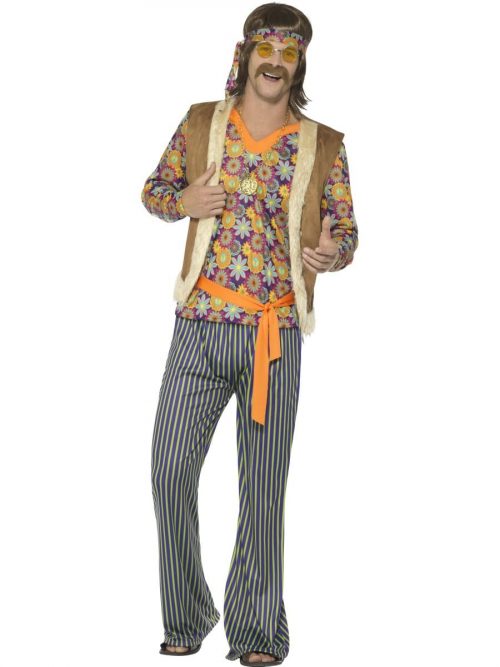 Pink Flared Trousers Ladies Fancy Dress Costume