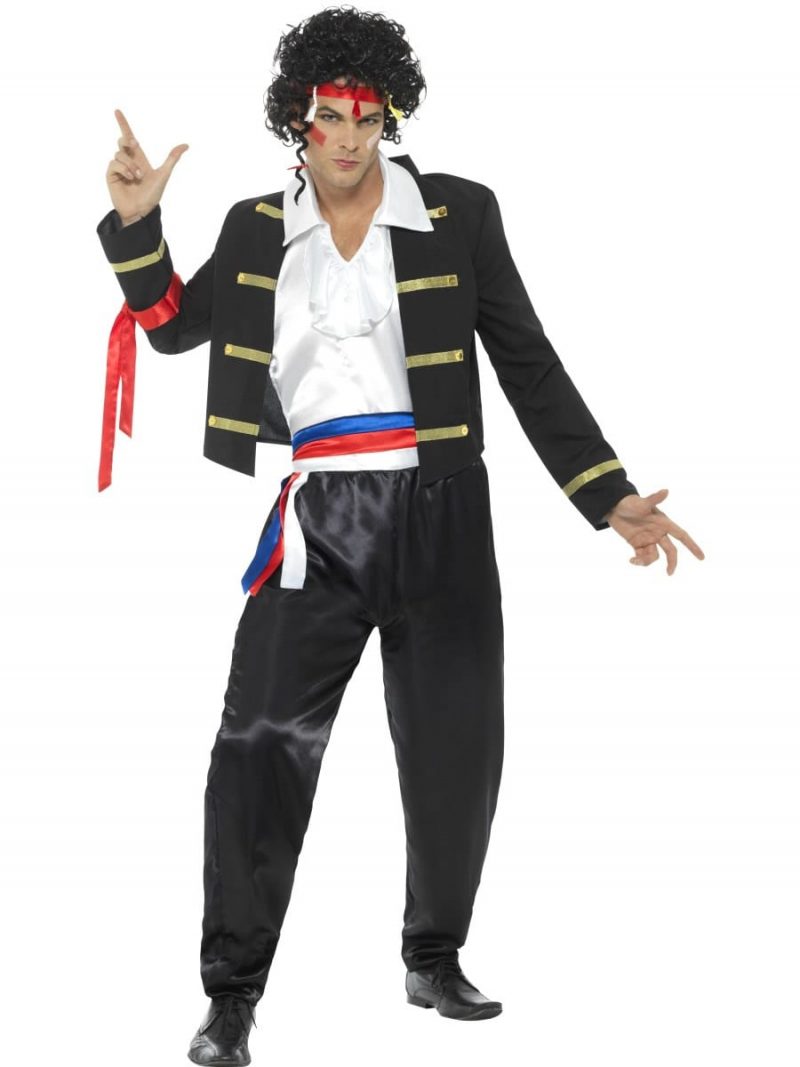 80's New Romantic (Adam Ant) Men's Fancy Dress Costume