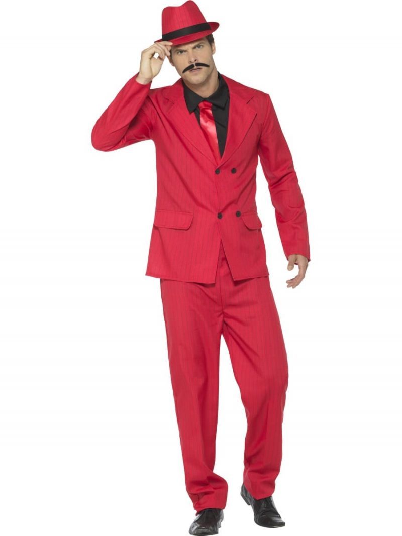 Zoot Suit Red Men's Fancy Dress Costume