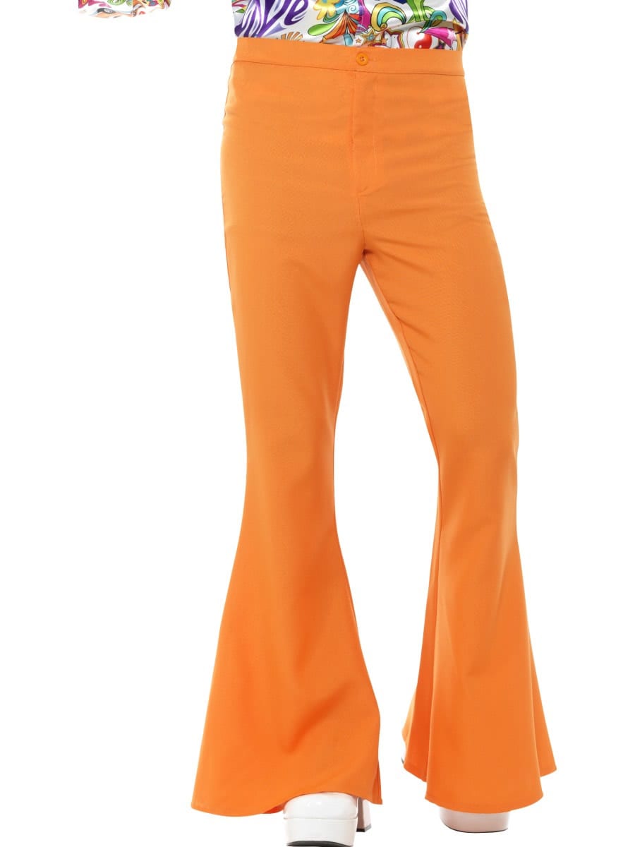 Orange Flared Trousers Men's Fancy Dress Costume