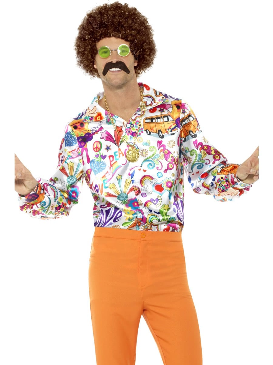 60's Groovy Shirt Men's Fancy Dress Costume