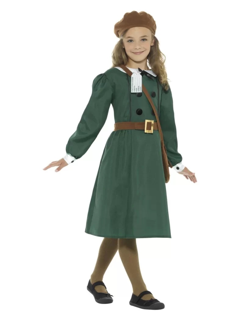 WW2 Evacuee Girl Children's Fancy Dress Costume - Image 2