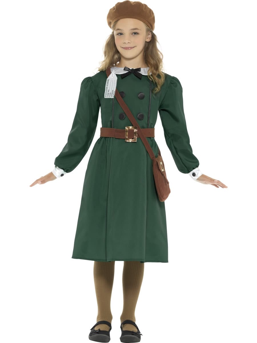 WW2 Evacuee Girl Children's Fancy Dress Costume