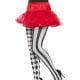 Harlequin Tights, White & Black