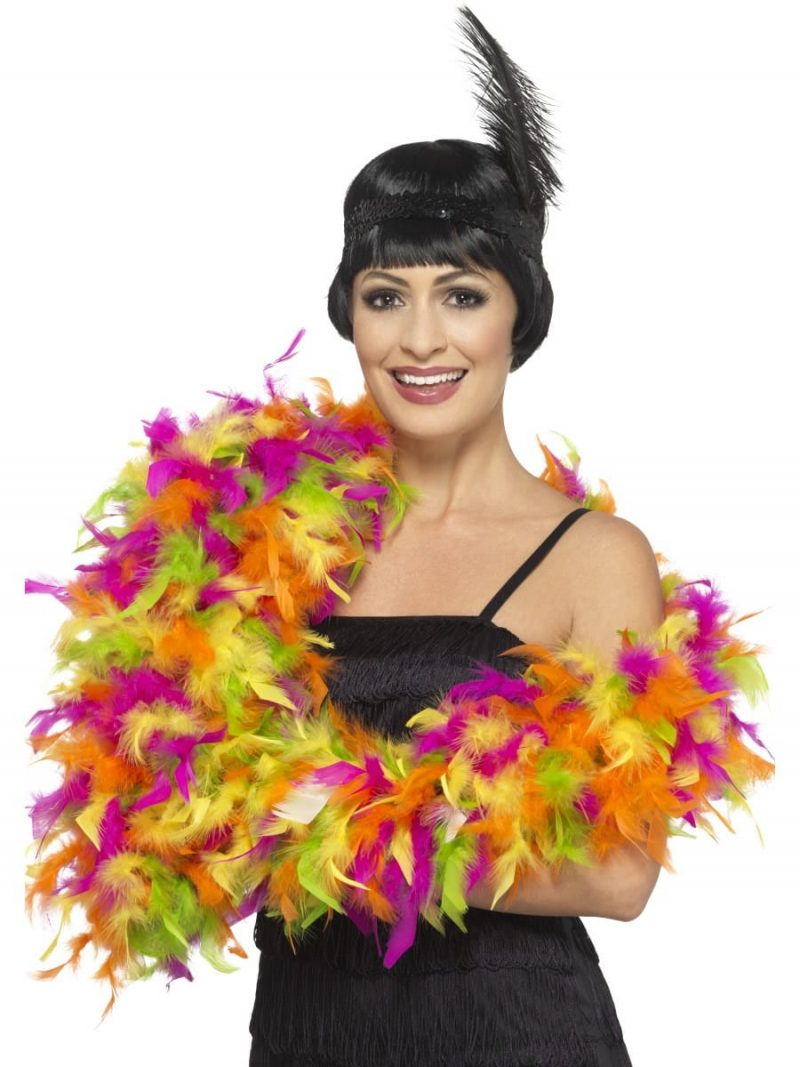 Mixed Neon Deluxe Feather Boa 80g