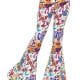 60's Groovy Flared Trousers Ladies Fancy Dress Costume