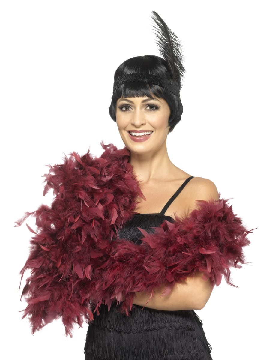 Burgundy Deluxe Feather Boa 80g
