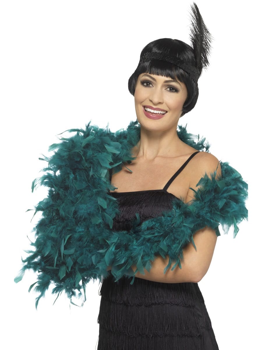 Teal Deluxe Feather Boa 80g