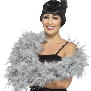 Silver Deluxe Feather Boa 80g