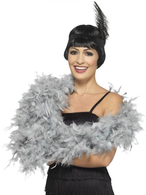 Silver Deluxe Feather Boa 80g