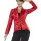 Sequin Tailcoat Jacket Red Ladies Fancy Dress Costume