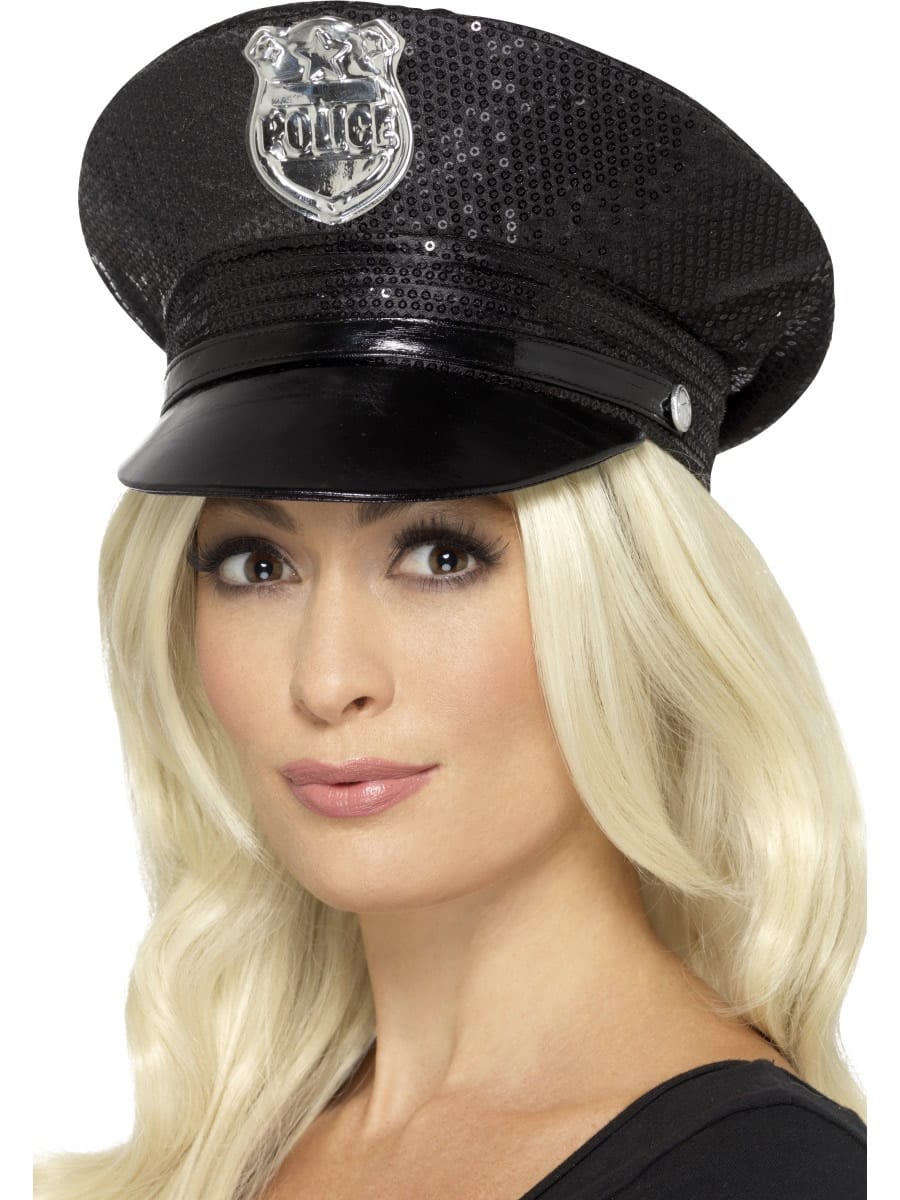 Fever Sequin Police Hat