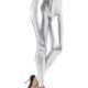 80's Metallic Disco Leggings Silver