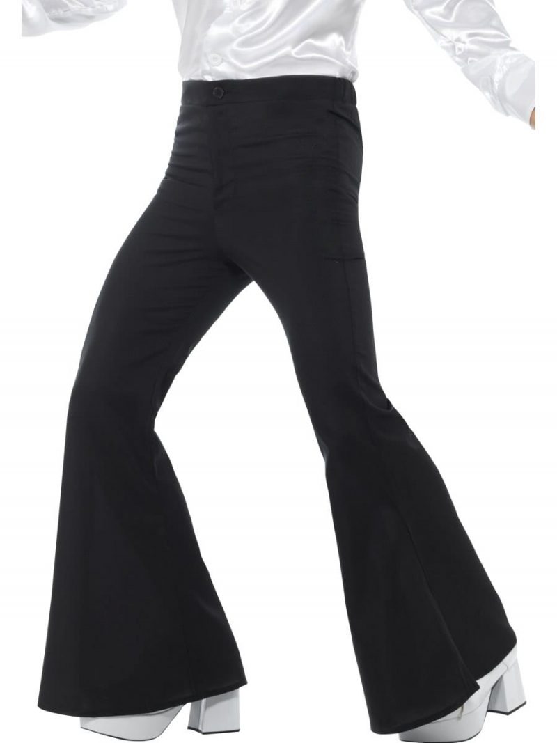 Black Flared Trousers Men's Fancy Dress Costume