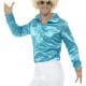 60's Shirt Blue Men's Fancy Dress Costume