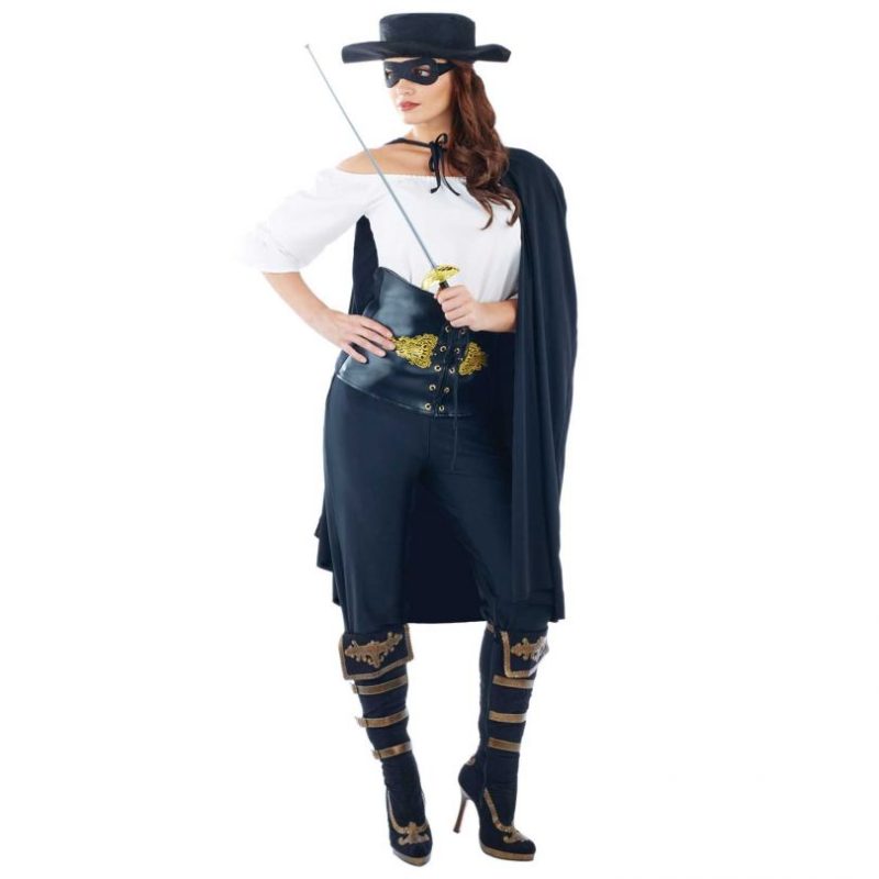 Masked Senorita Ladies Fancy Dress Costume