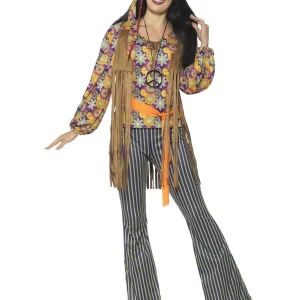 60's Flower Hippie Singer Ladies Fancy Dress Costume