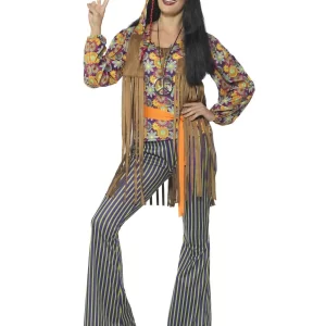 60's Flower Hippie Singer Ladies Fancy Dress Costume - Image 2