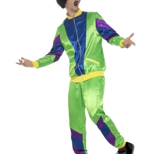 80's Height of Fashion Shell Suit Green Men's Fancy Dress Costume - Image 2