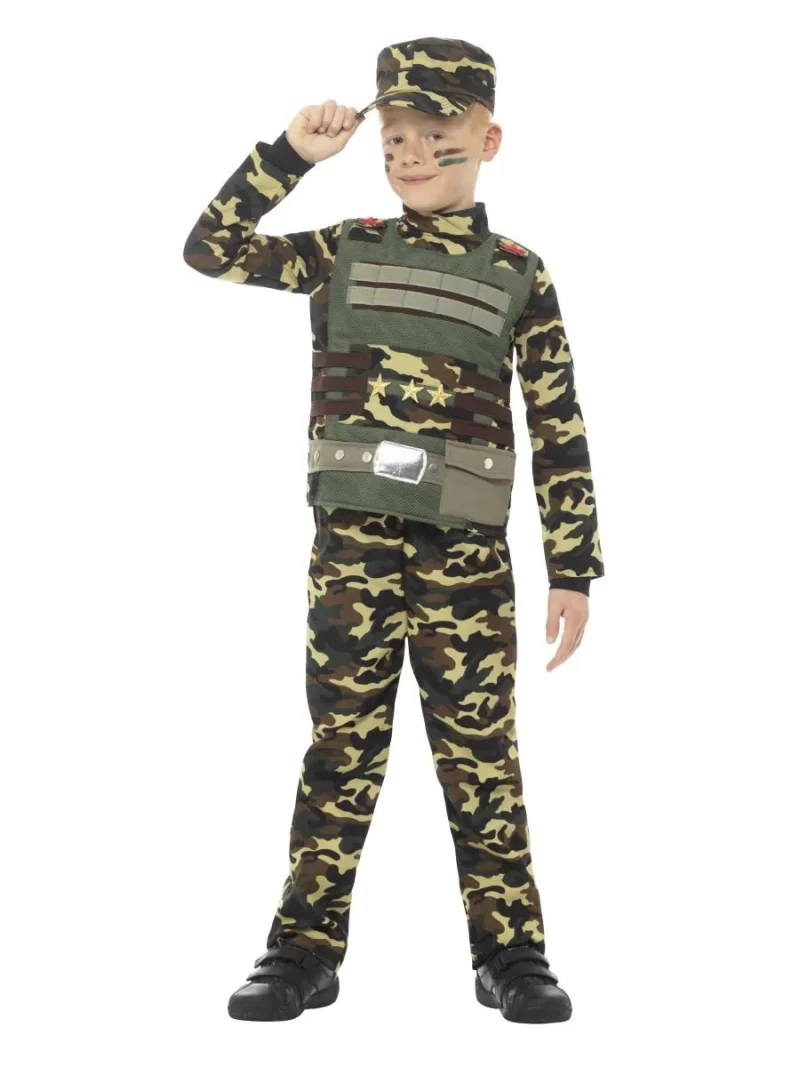 Camouflage Military Boy Children's Fancy Dress Costume - Image 2