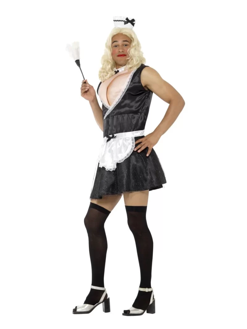 French Maid Men's Fancy Dress Costume - Image 2