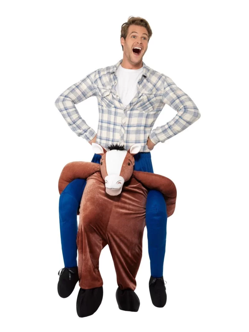 Piggyback Horse Novelty Men's Fancy Dress Costume