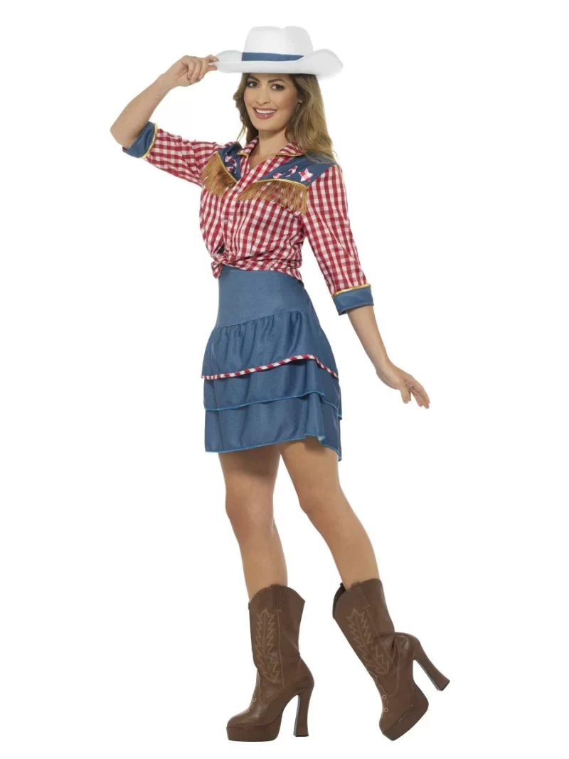 Rodeo Doll (Cowgirl) Ladies Fancy Dress Costume - Image 2