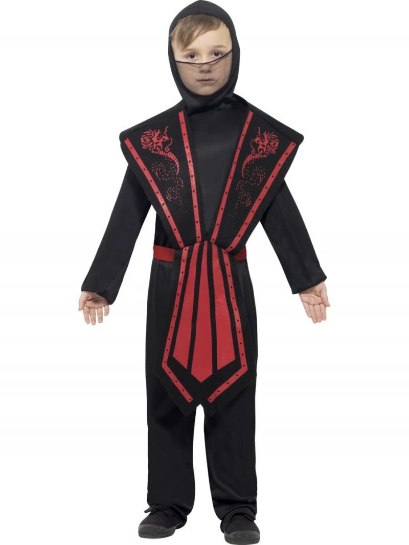 Ninja Black/Red Children's Fancy Dress Costume