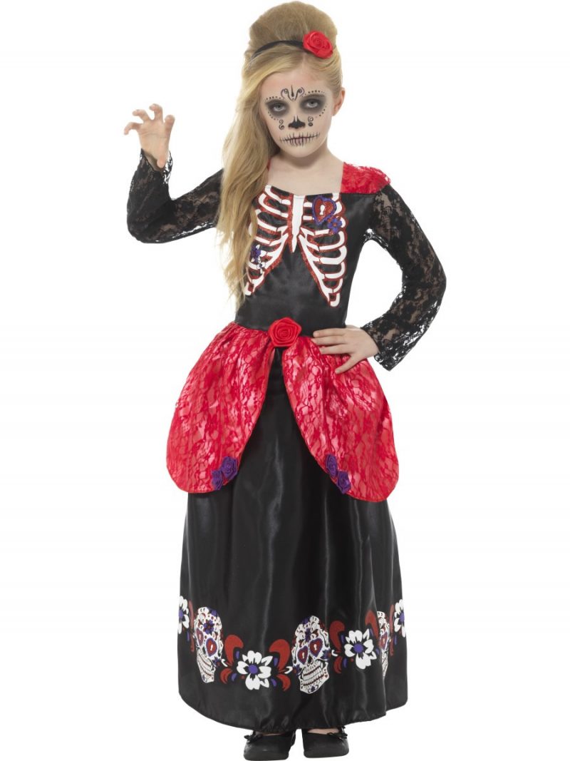 Day of the Dead Girl Children's Halloween Fancy Dress Costume