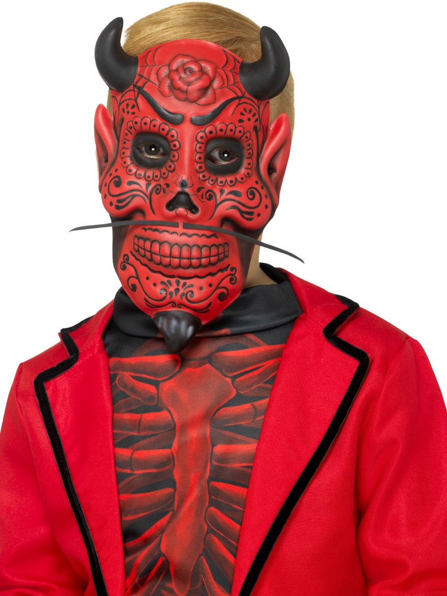 Day of the Dead Devil Mask, Red, EVA