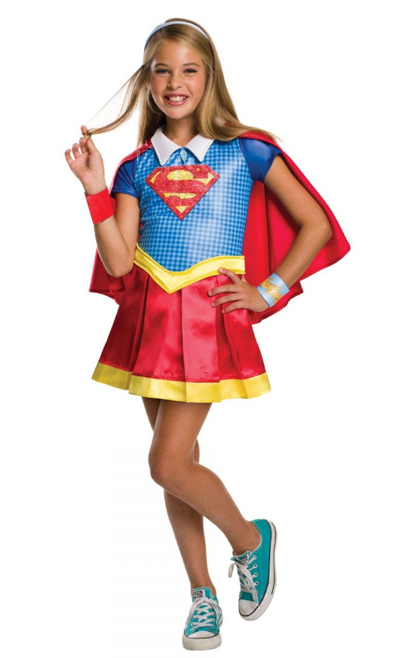 DC Super Hero Supergirl Deluxe Children's Fancy Dress Costume