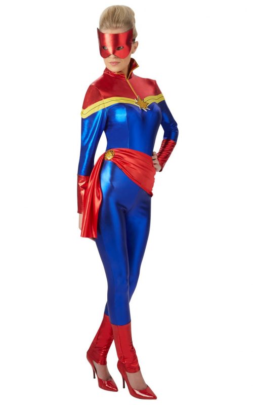 Marvel Captain Marvel Ladies Fancy Dress Costume