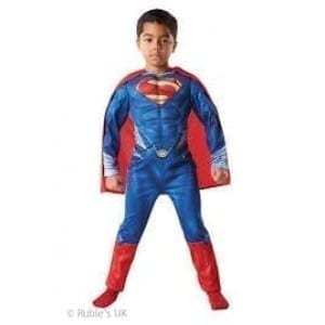 Superman Man of Steel Super Hero Childrens Fancy Dress Costume
