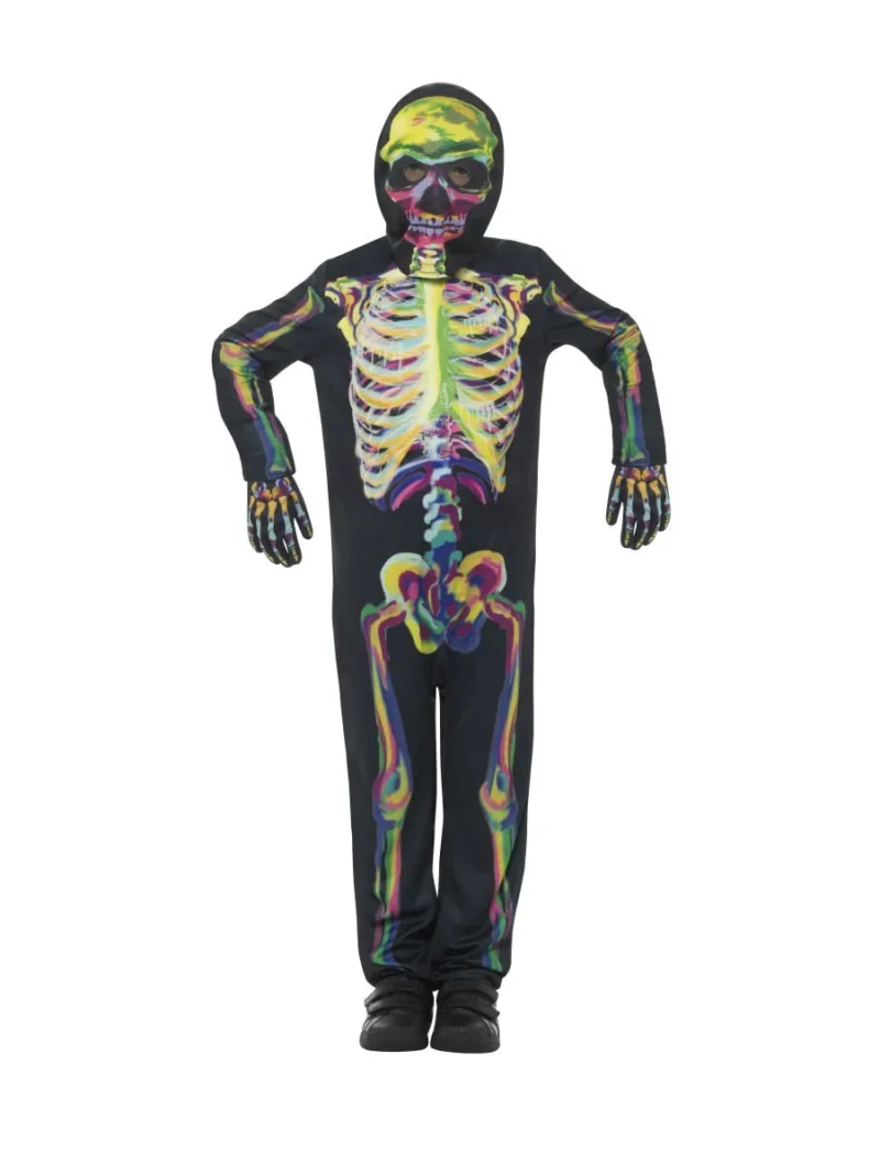 Glow in the Dark Skeleton Halloween Children's Fancy Dress Costume - Image 2
