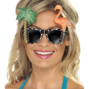 Specs, Hawaiian With Flamingo and Palm Tree