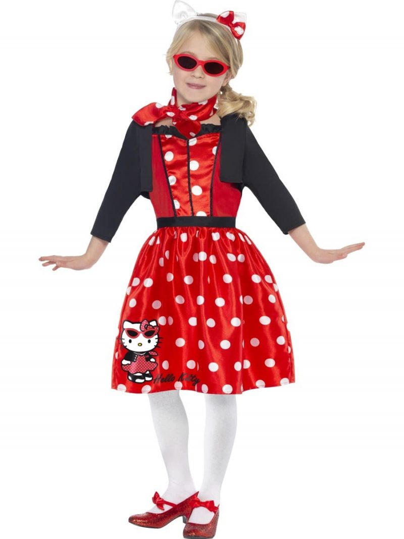 Hello Kitty Retro 50's Cherry Children's Fancy Dress Costume