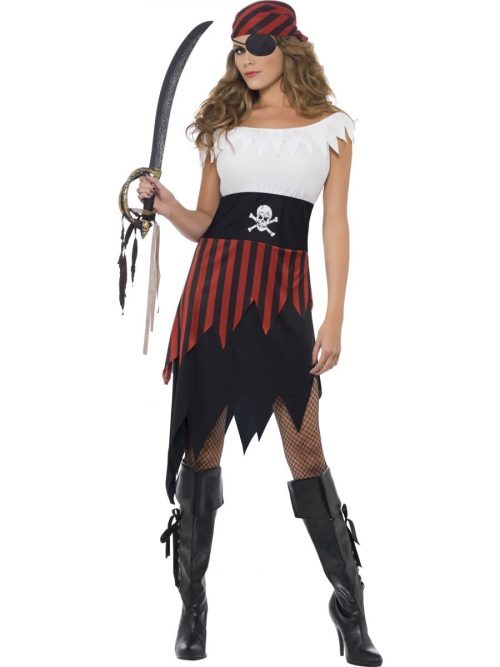 Pirate Wench Ladies Fancy Dress Costume
