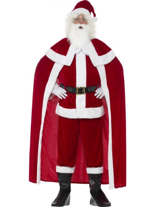 Deluxe Santa Claus Men's Christmas Fancy Dress Costume