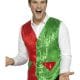 Sequin Elf Waistcoat Men's Christmas Fancy Dress Costume