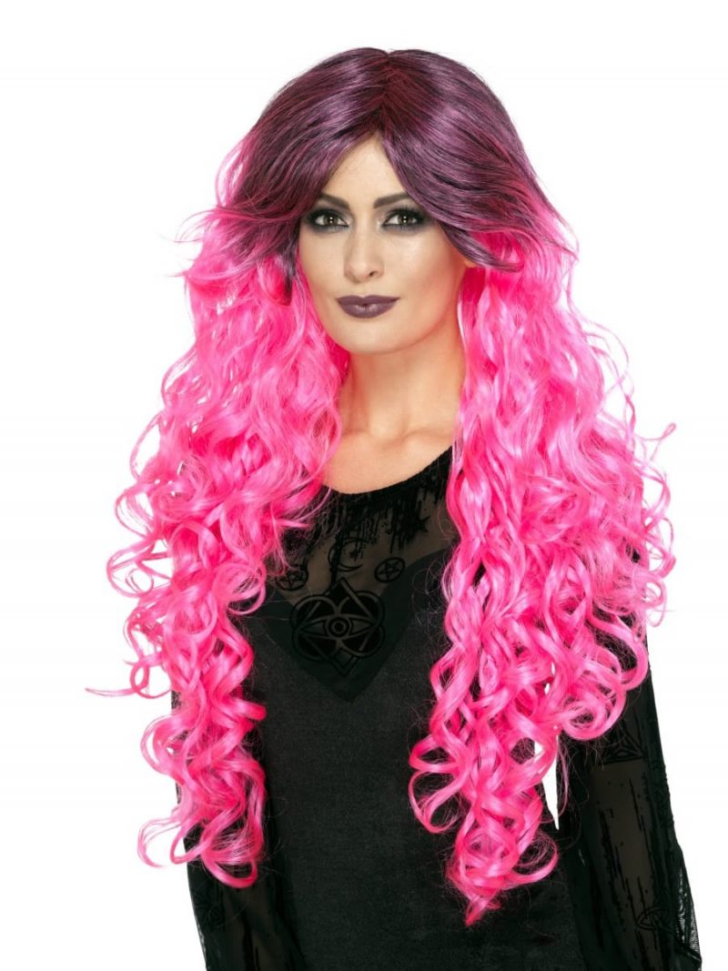 Gothic Glamour Neon Pink Wig