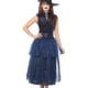 Deluxe Midnight Witch Ladies Halloween Fancy Dress Costume