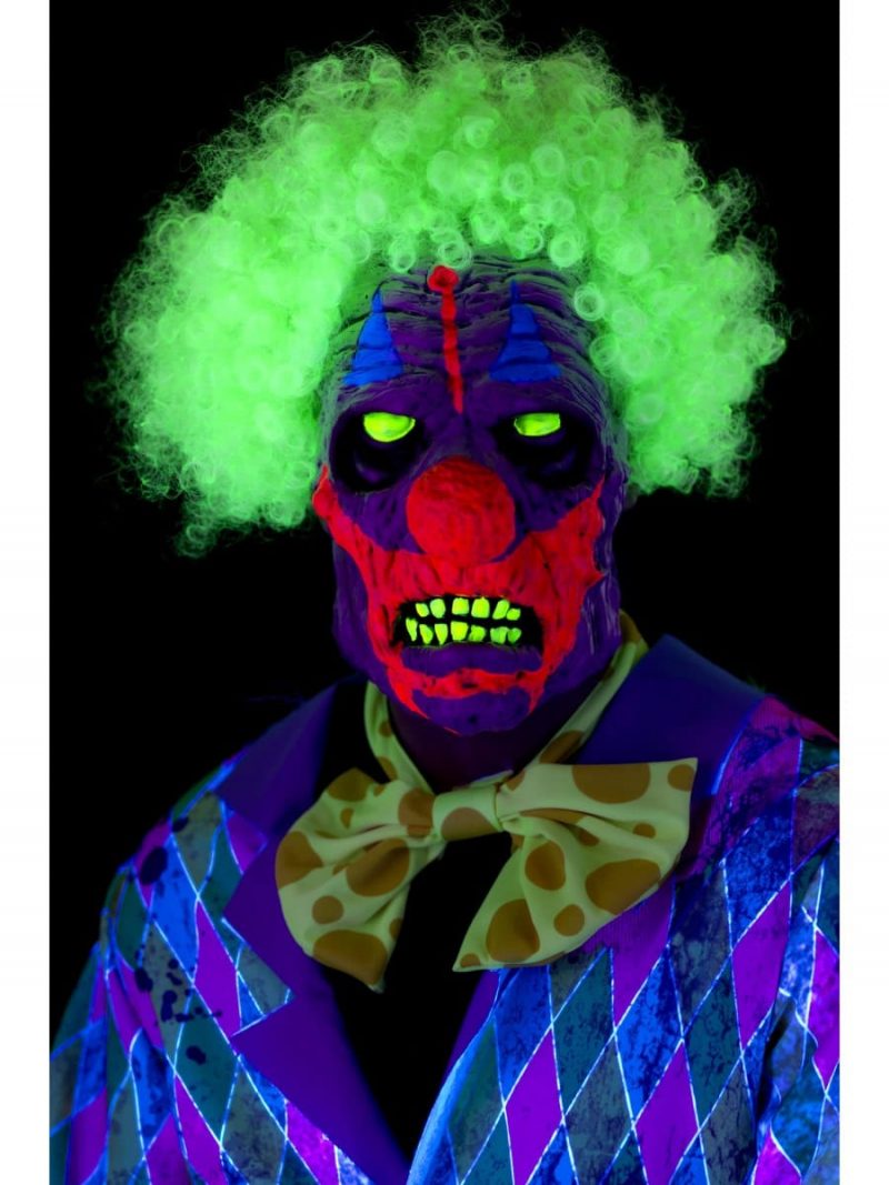 UV Black Light Clown Mask