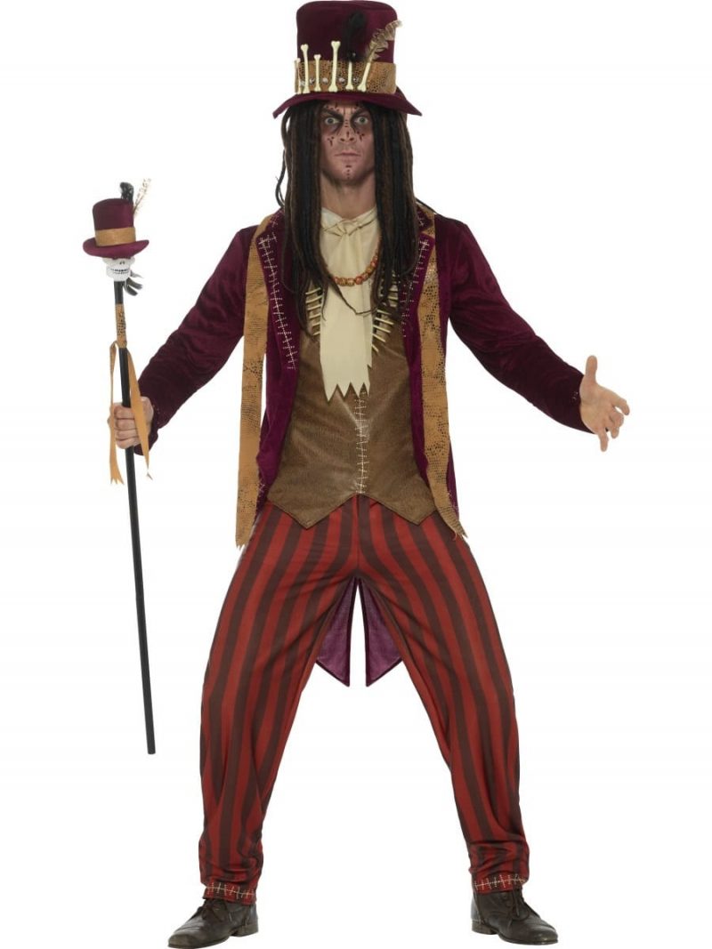 Deluxe Voodoo Witch Doctor Men's Halloween Fancy Dress Costume