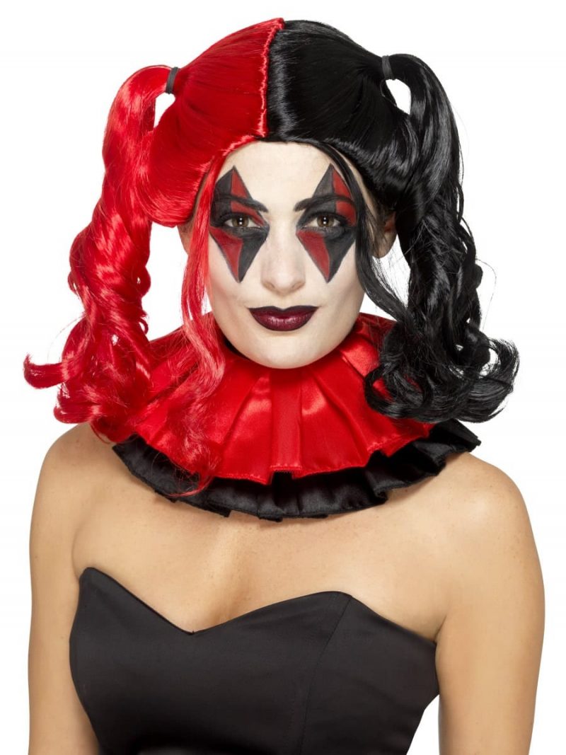 Twisted Harlequin Black/Red Wig