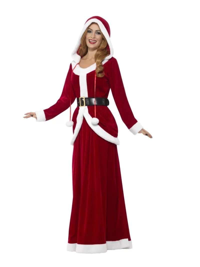 Deluxe Ms Santa Claus Ladies Christmas Fancy Dress Costume - Image 2