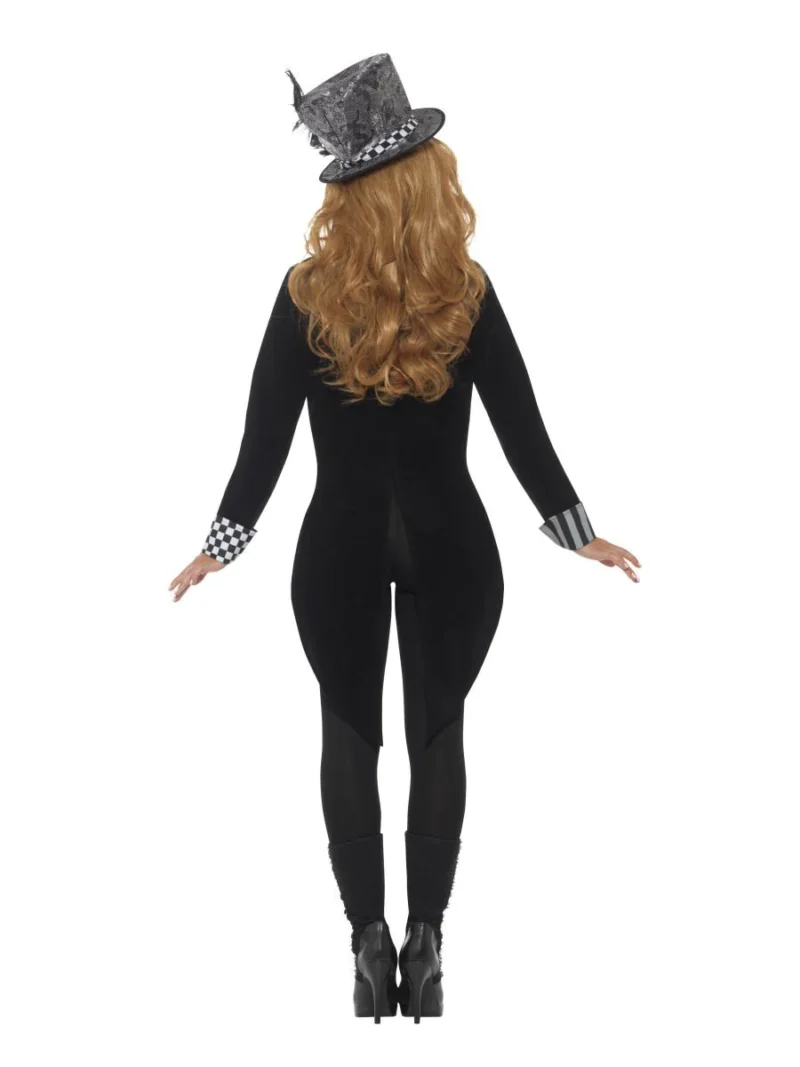 Deluxe Dark Miss Hatter Ladies Halloween Fancy Dress Costume - Image 3